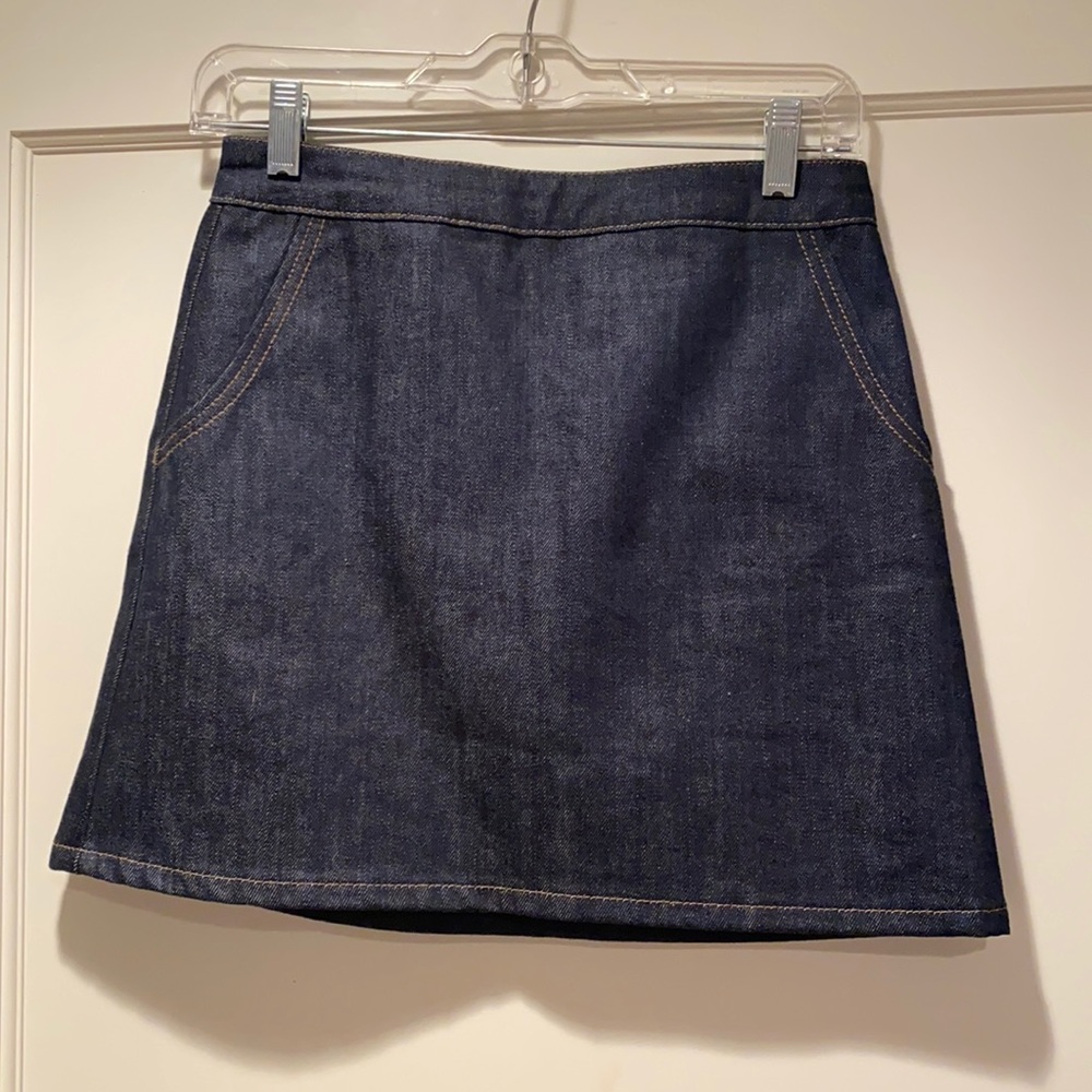 Topshop moto mini denim skirt
